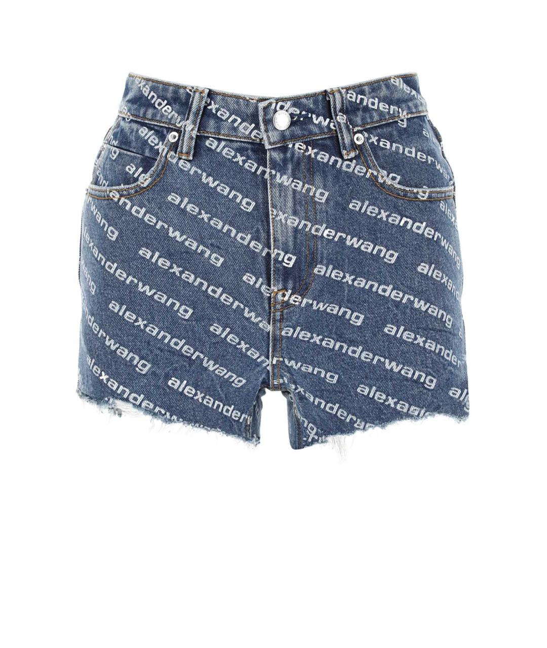 T BY ALEXANDER WANG Синие хлопковые шорты, фото 1