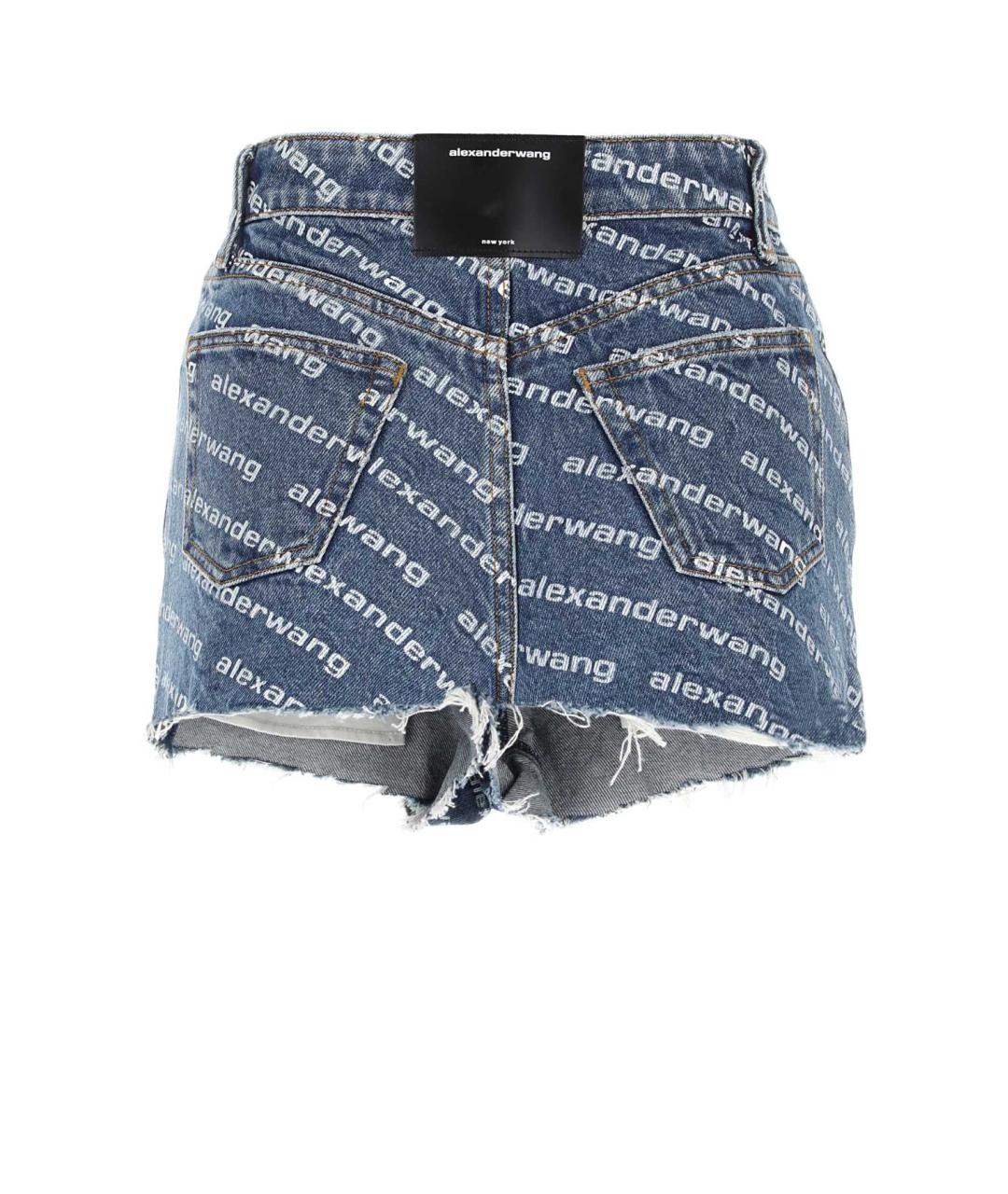 T BY ALEXANDER WANG Синие хлопковые шорты, фото 2