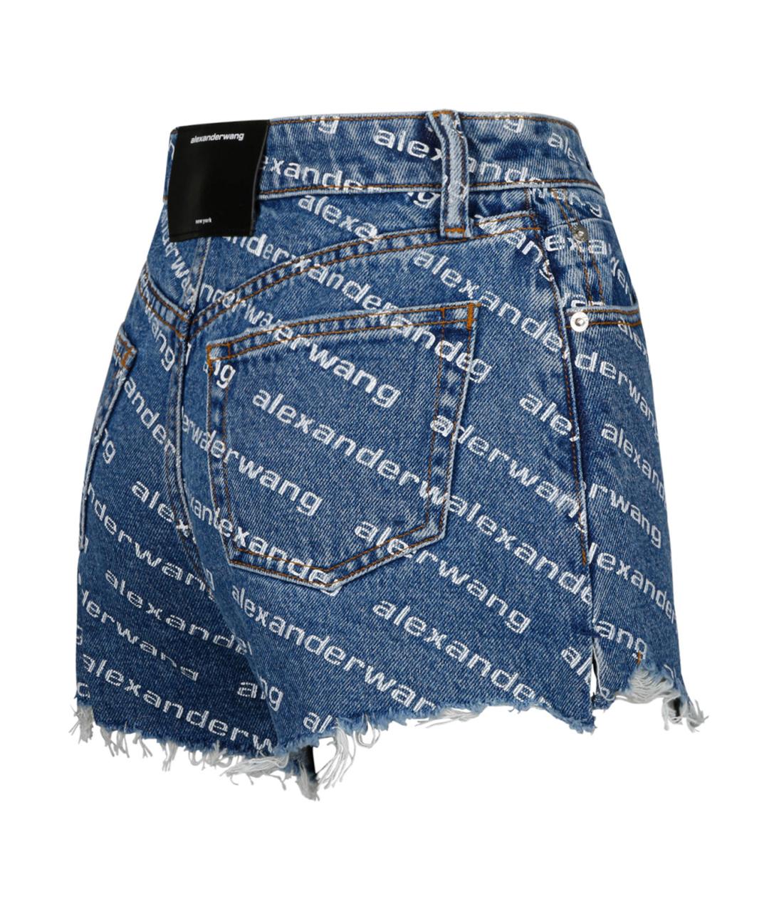 T BY ALEXANDER WANG Синие хлопковые шорты, фото 3