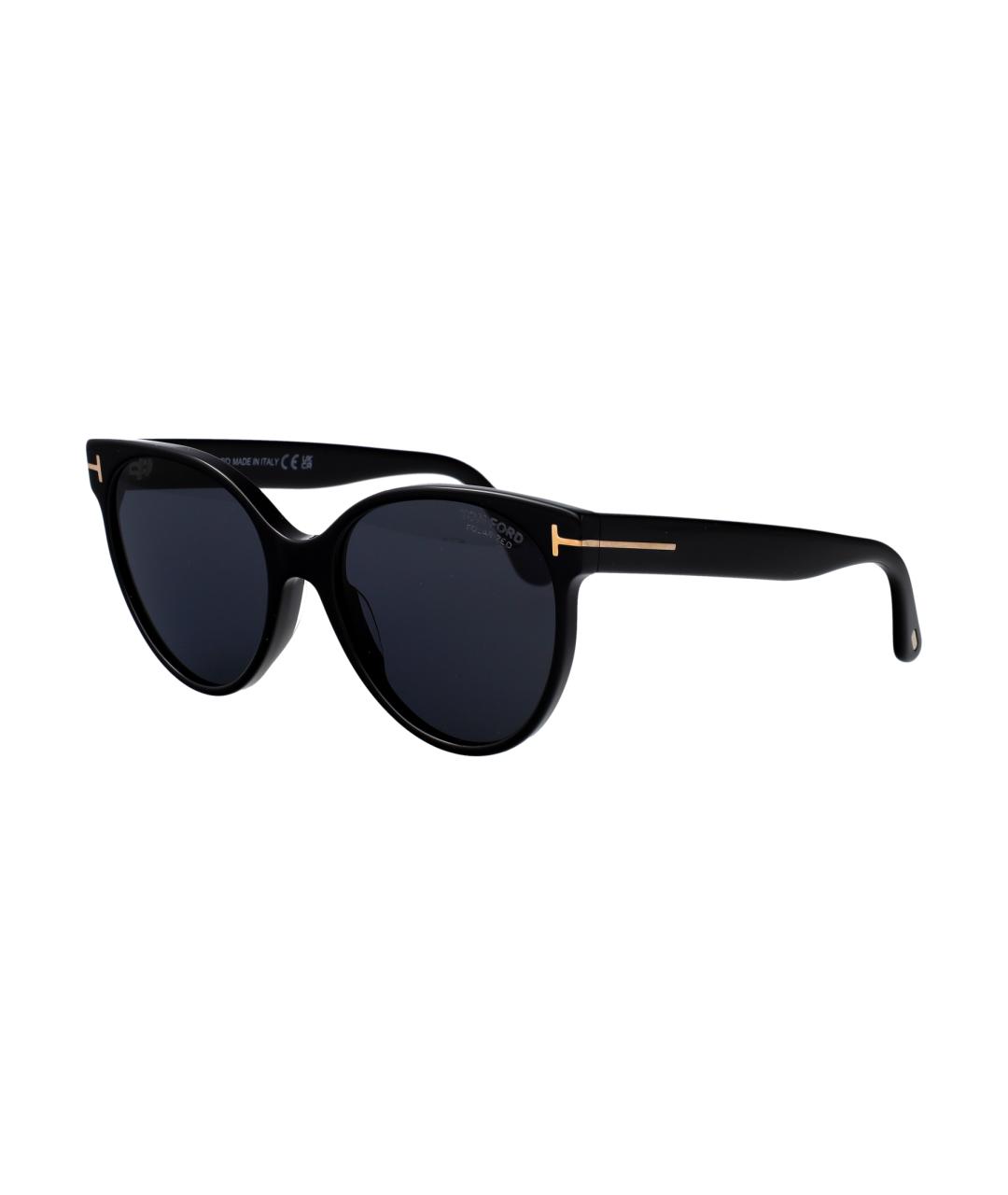 TOM FORD Черные пластиковые солнцезащитные очки, фото 1