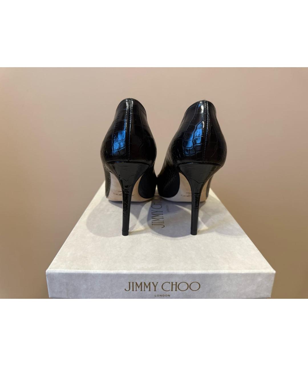 JIMMY CHOO Черные кожаные туфли, фото 4