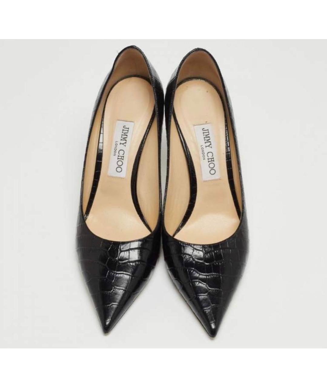 JIMMY CHOO Черные кожаные туфли, фото 2