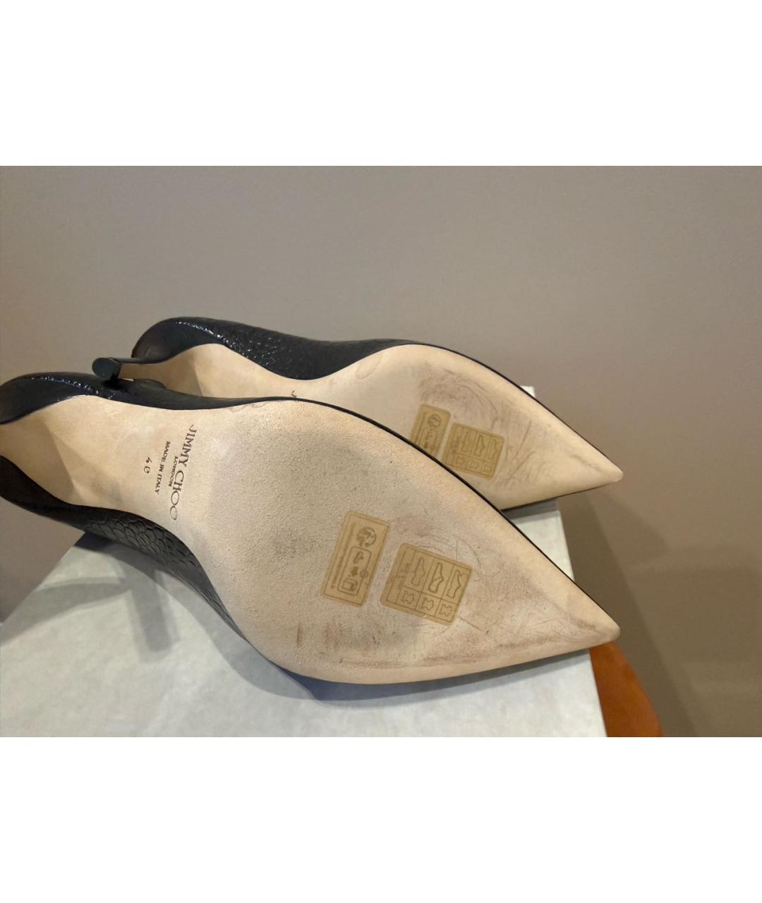 JIMMY CHOO Черные кожаные туфли, фото 5