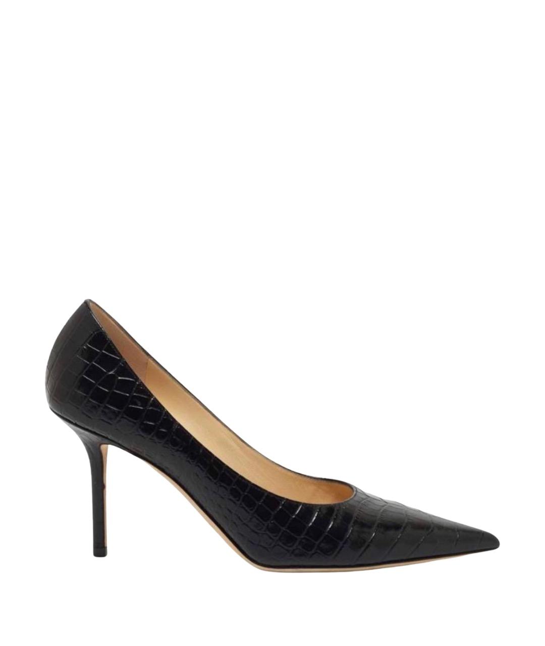 JIMMY CHOO Черные кожаные туфли, фото 1