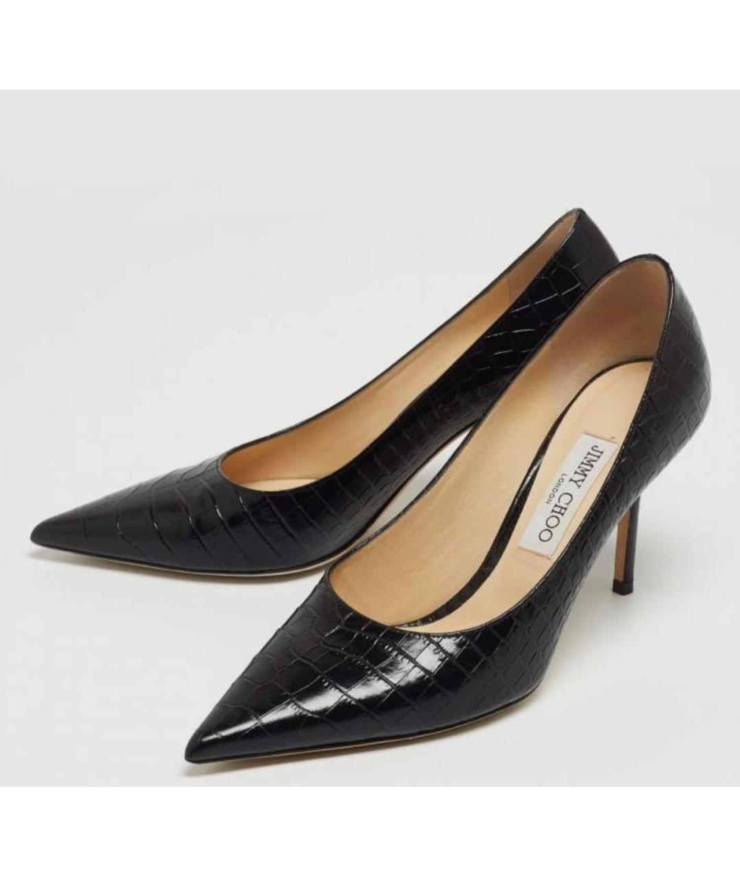 JIMMY CHOO Черные кожаные туфли, фото 3