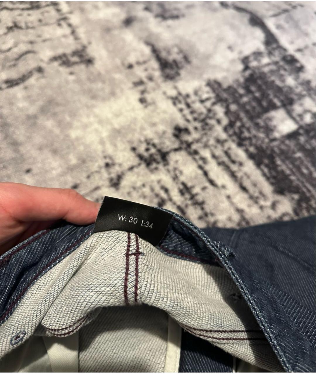 EMPORIO ARMANI Темно-синие хлопко-эластановые джинсы скинни, фото 6