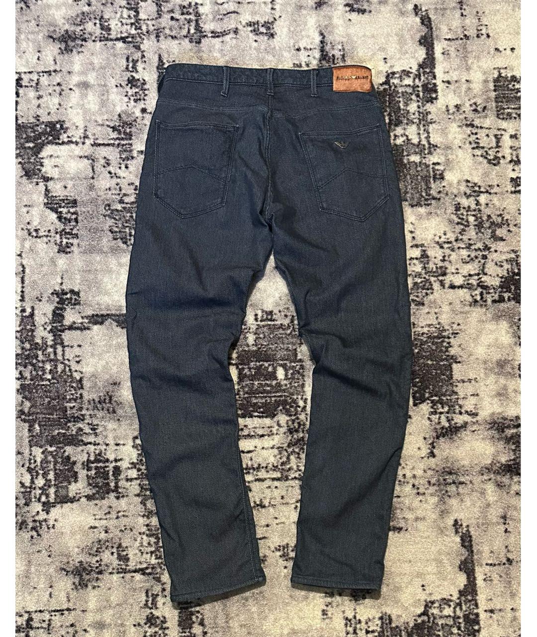 EMPORIO ARMANI Темно-синие хлопко-эластановые джинсы скинни, фото 2