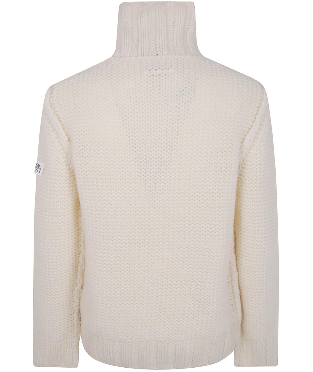 MM6 MAISON MARGIELA Белый шерстяной джемпер / свитер, фото 2