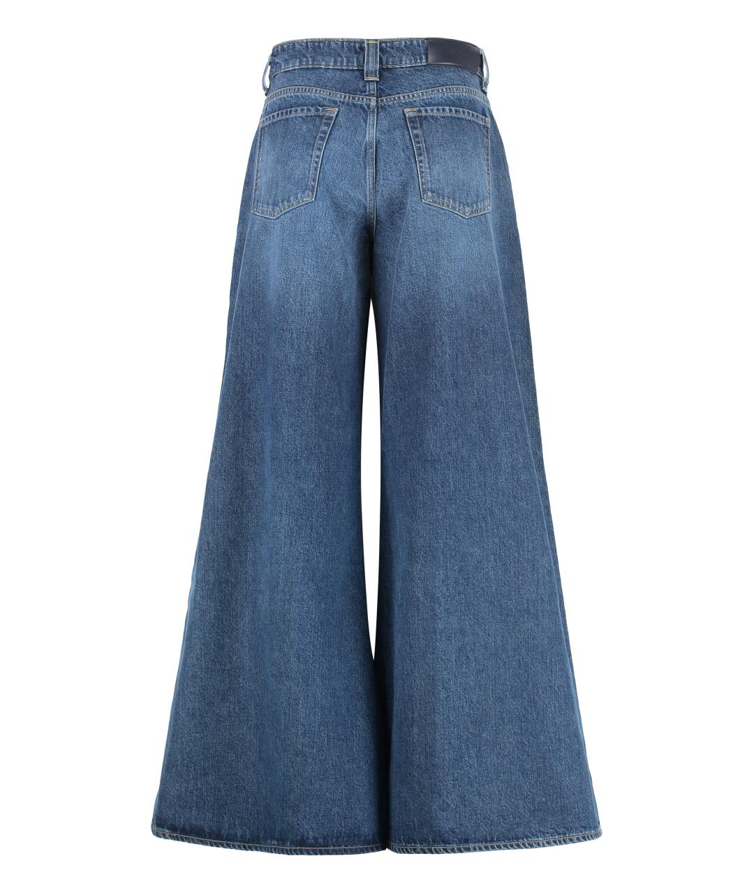 7 FOR ALL MANKIND Синие хлопковые прямые джинсы, фото 2