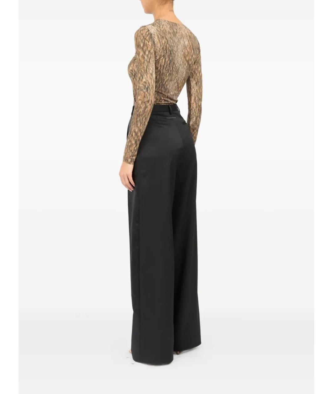 MM6 MAISON MARGIELA Черные прямые брюки, фото 4