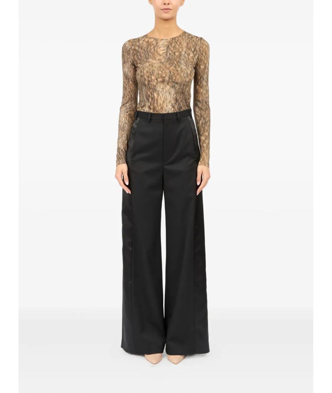MM6 MAISON MARGIELA Черные прямые брюки, фото 5