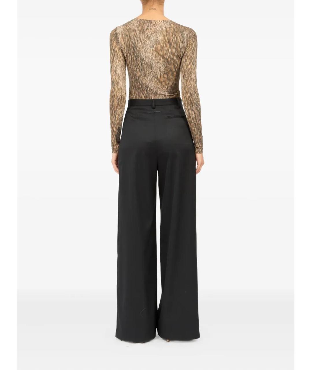 MM6 MAISON MARGIELA Черные прямые брюки, фото 2