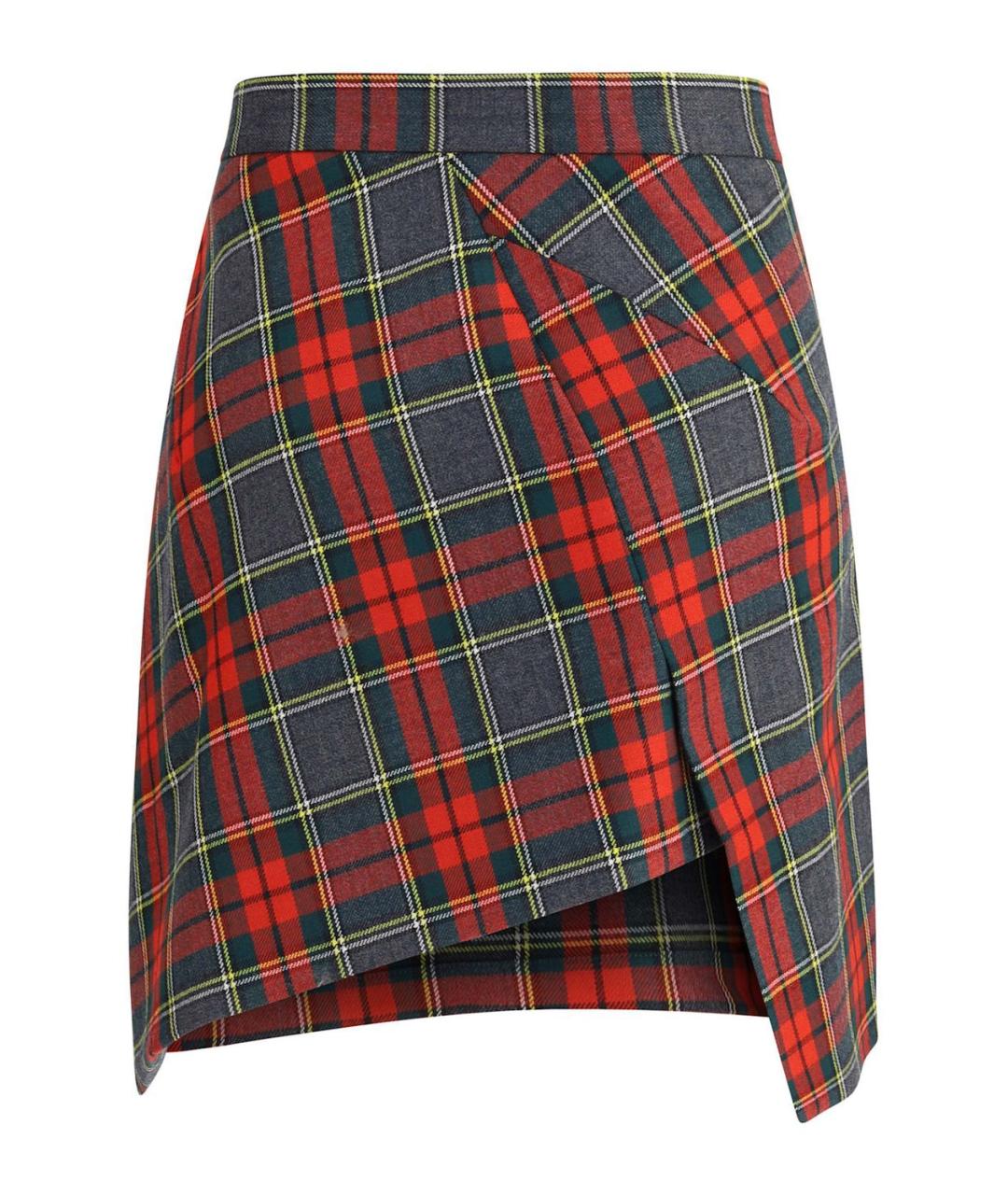 VIVIENNE WESTWOOD Красная шерстяная юбка мини, фото 2