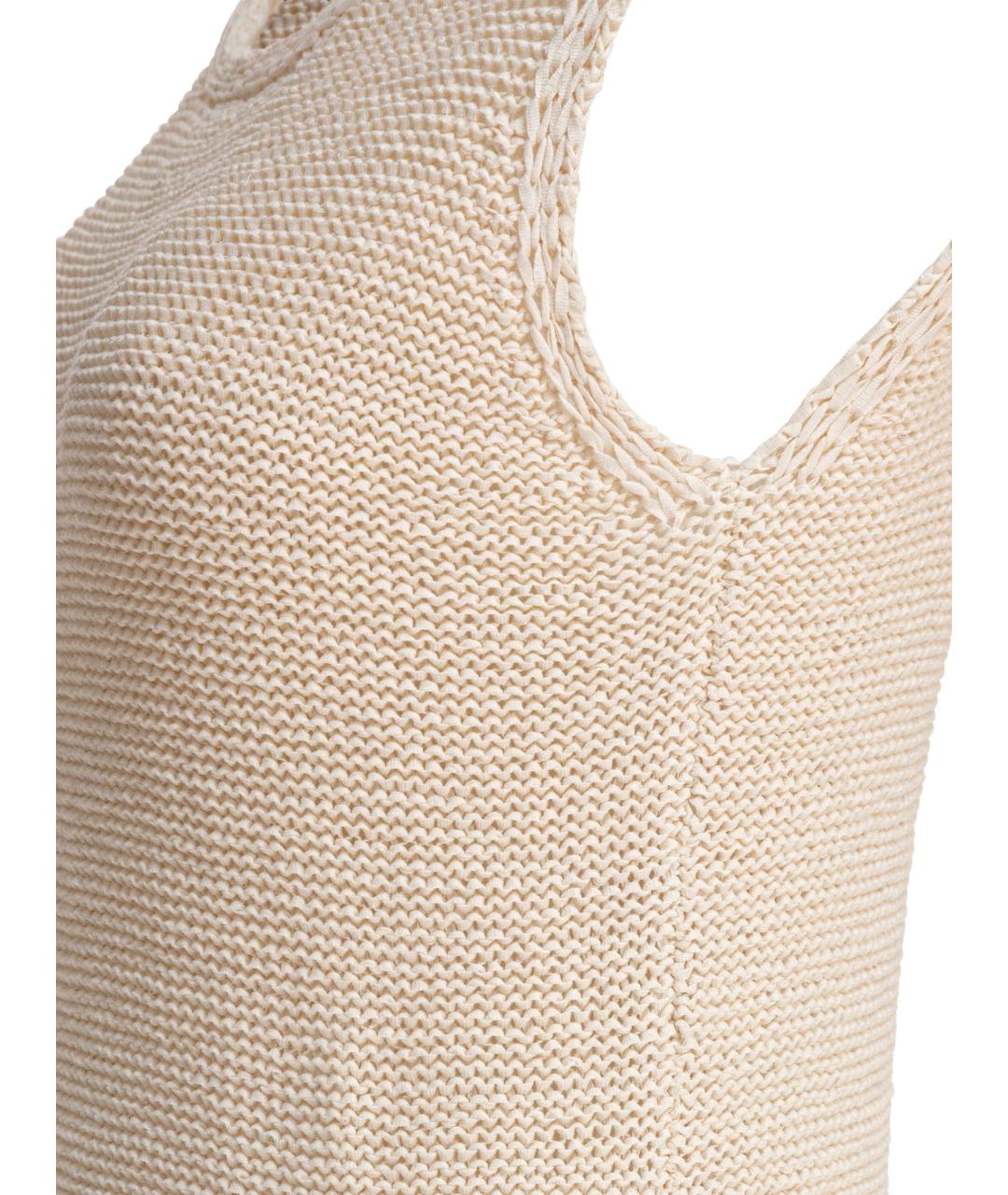 SANDBEIGE Бежевое хлопковое повседневное платье, фото 4