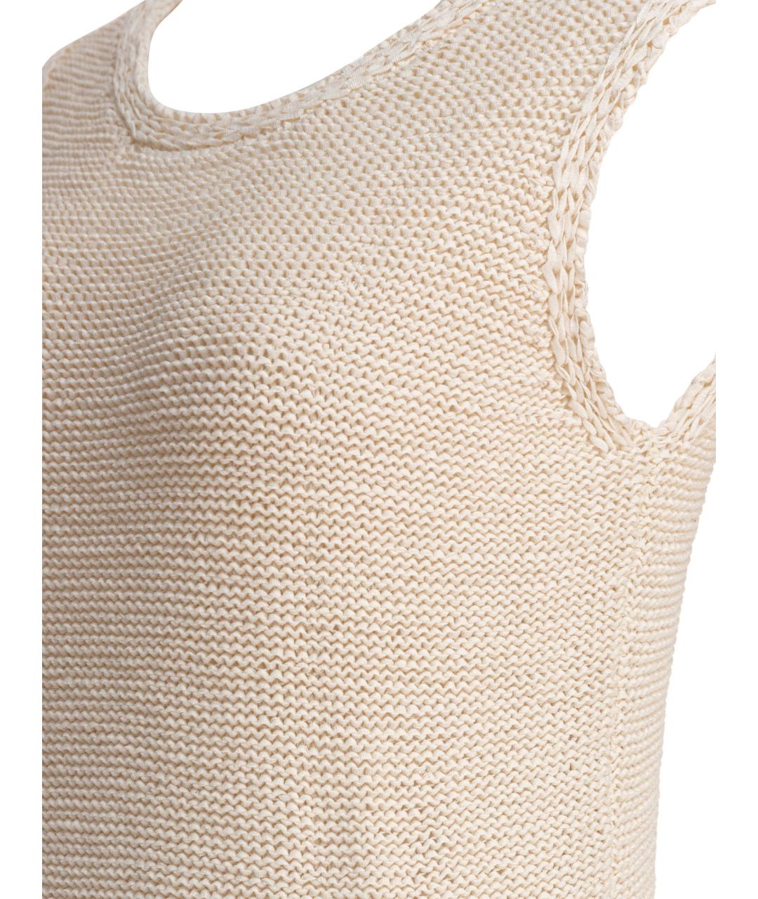 SANDBEIGE Бежевое хлопковое повседневное платье, фото 4