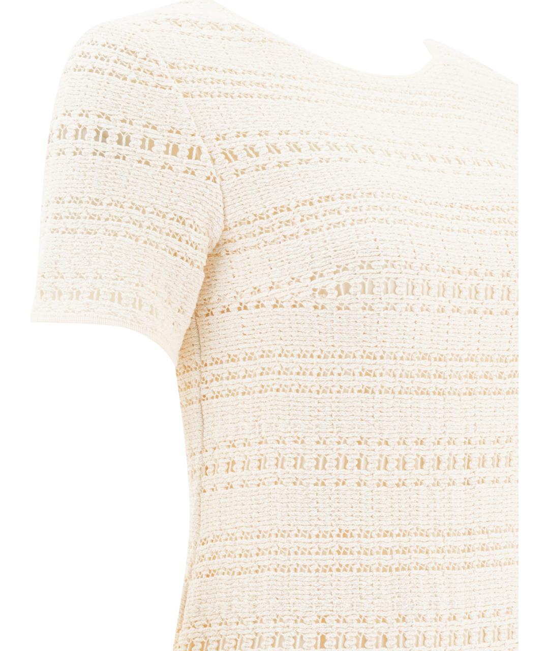 SANDBEIGE Белое хлопковое повседневное платье, фото 4