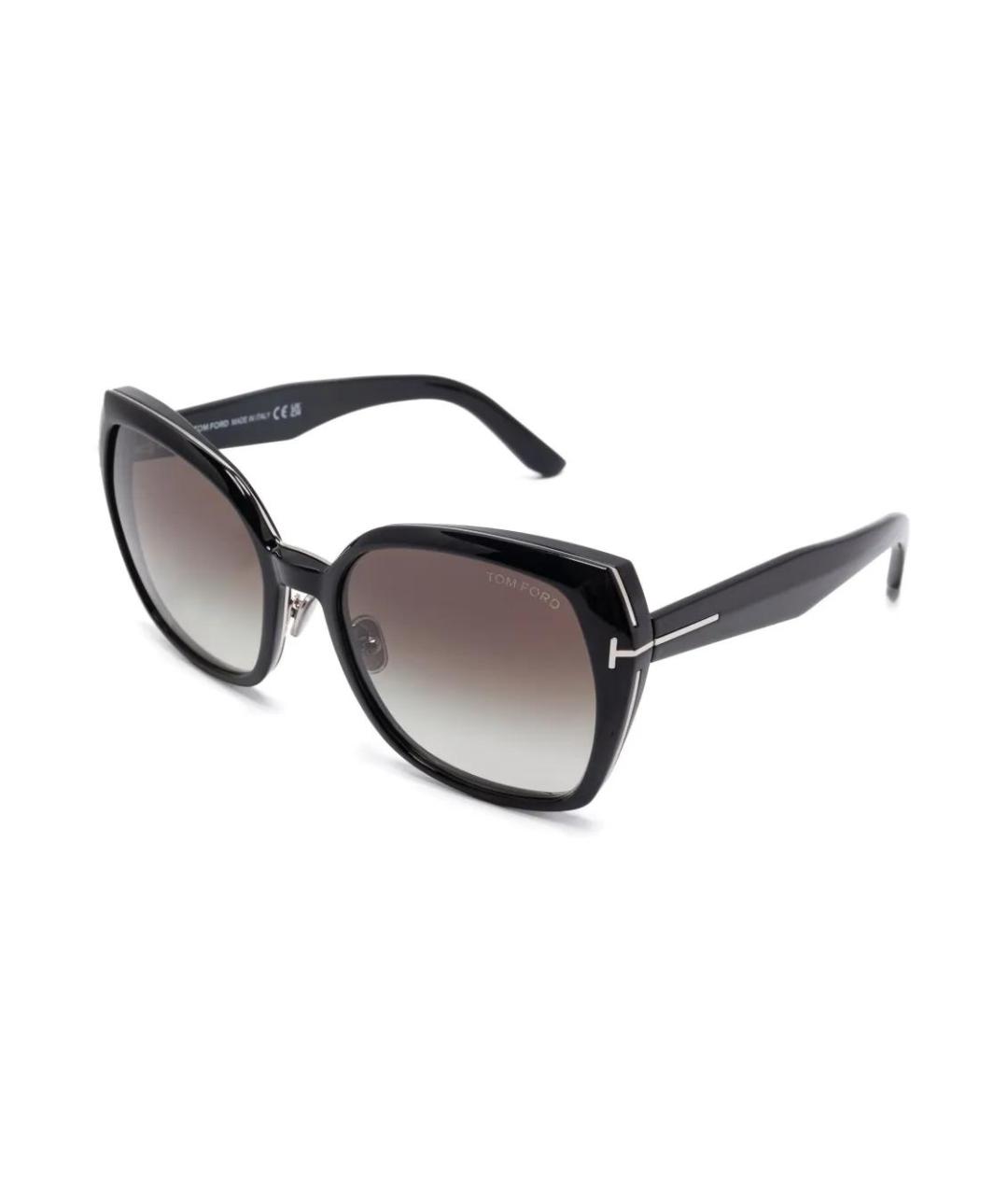 TOM FORD Черные пластиковые солнцезащитные очки, фото 1