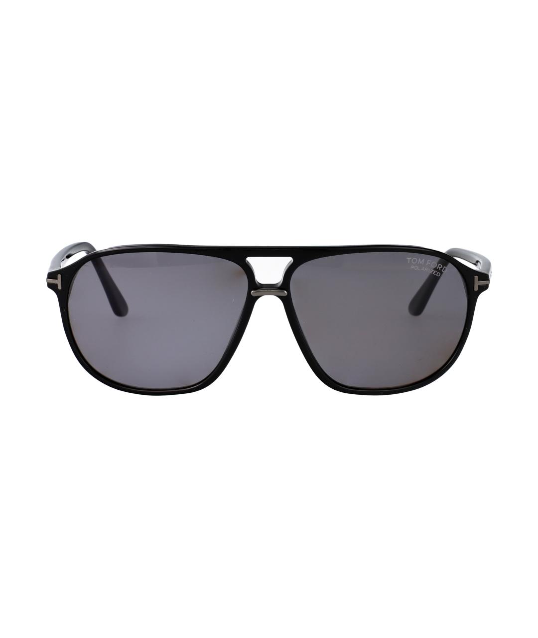 TOM FORD Черные пластиковые солнцезащитные очки, фото 1