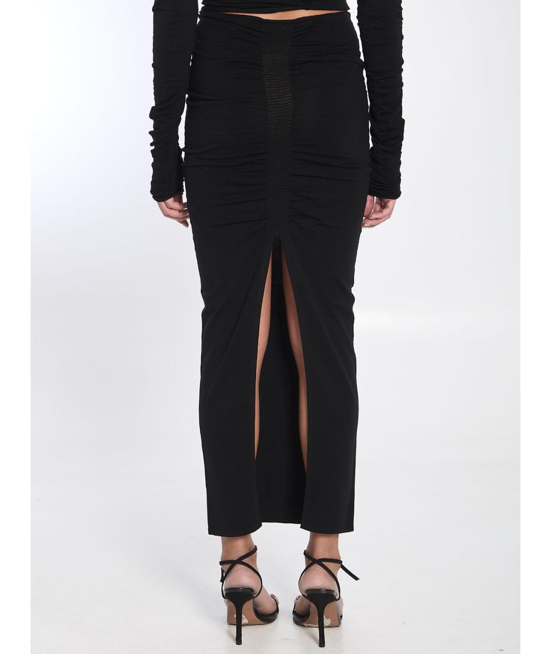 ALEXANDER WANG Черная полиэстеровая юбка макси, фото 4
