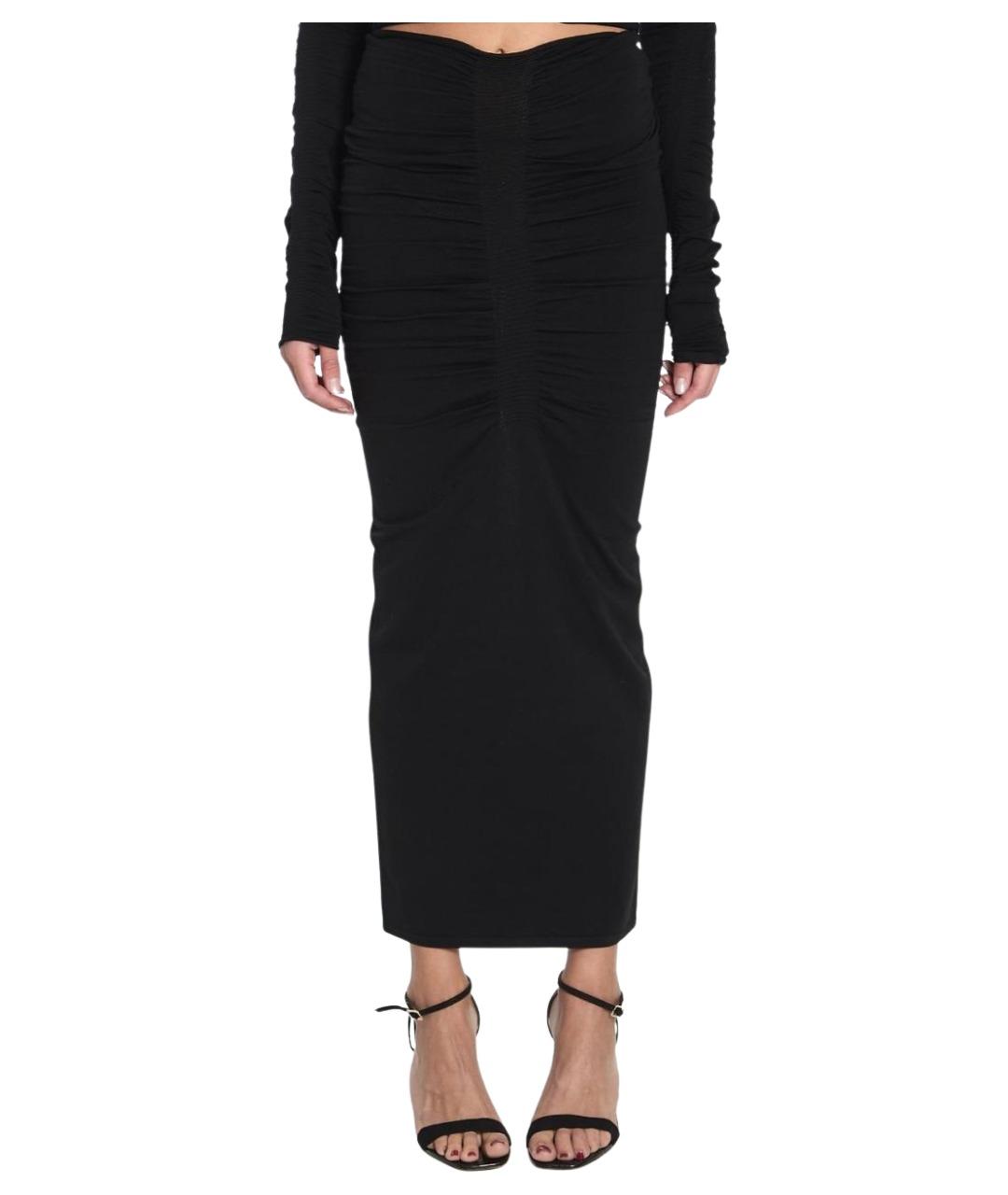 ALEXANDER WANG Черная полиэстеровая юбка макси, фото 1