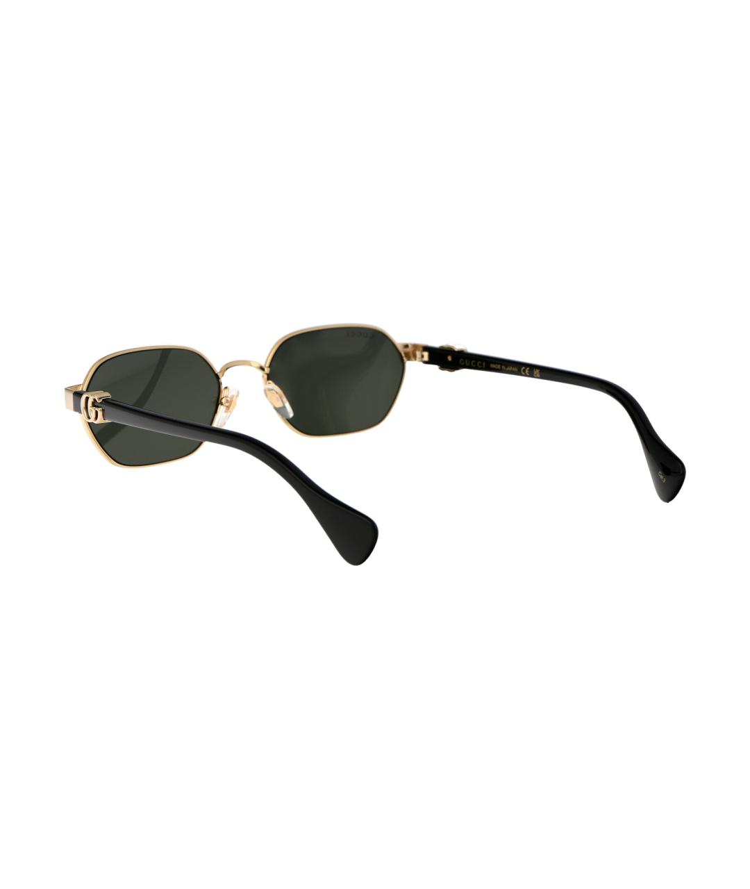 GUCCI Золотые металлические солнцезащитные очки, фото 4