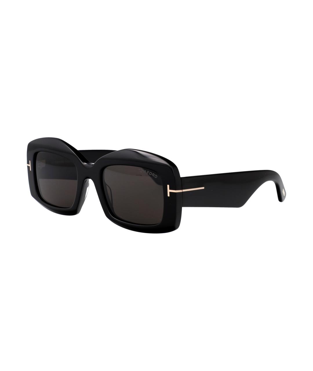 TOM FORD Черные пластиковые солнцезащитные очки, фото 1