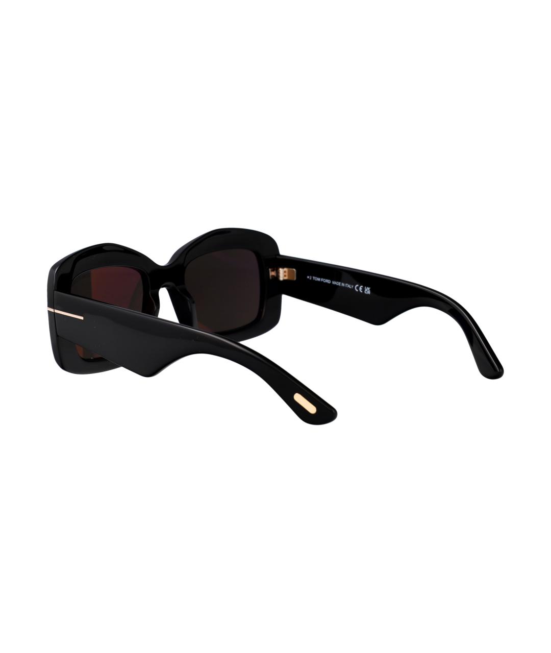 TOM FORD Черные пластиковые солнцезащитные очки, фото 4