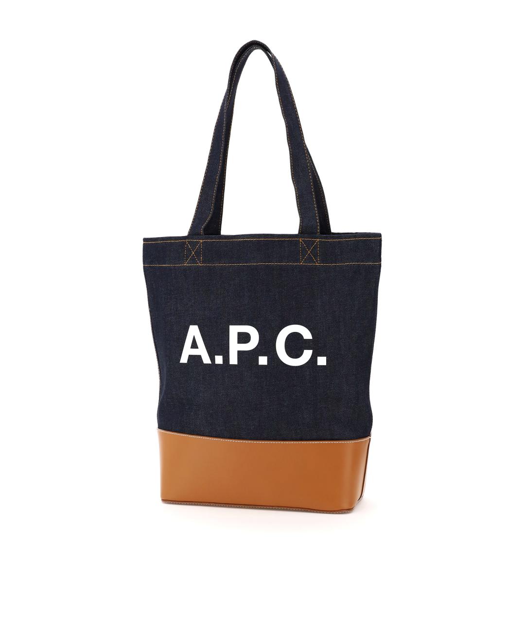 A.P.C. Синяя хлопковая сумка на плечо, фото 2