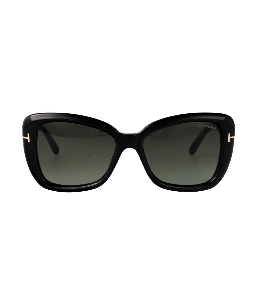 TOM FORD Черные пластиковые солнцезащитные очки, фото 1