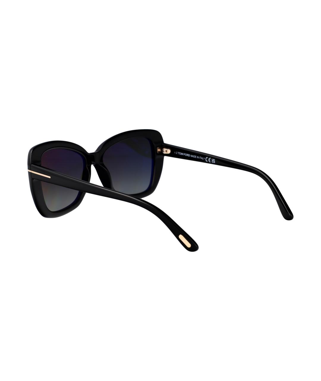 TOM FORD Черные пластиковые солнцезащитные очки, фото 4