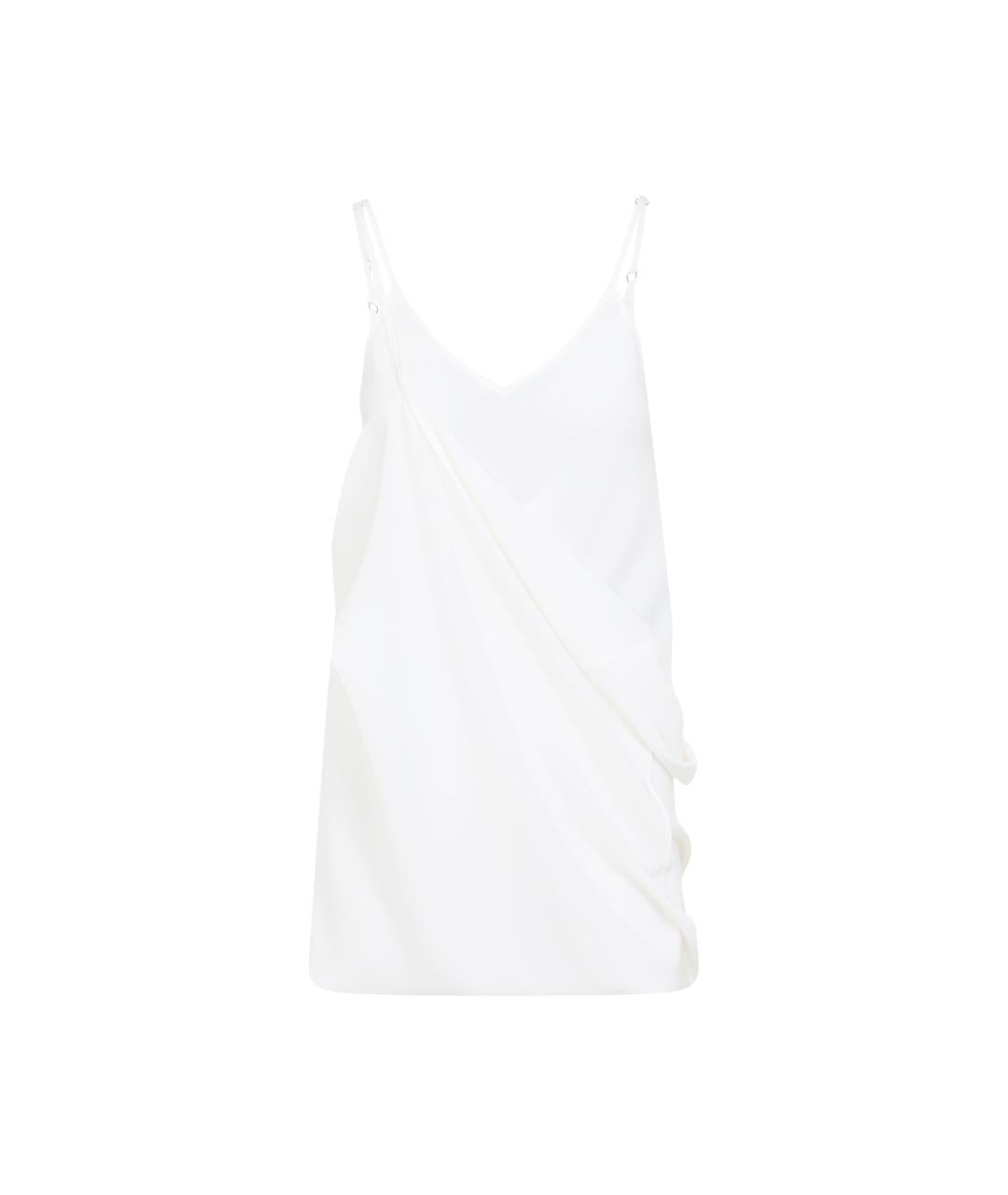 MM6 MAISON MARGIELA Белое шелковое повседневное платье, фото 1
