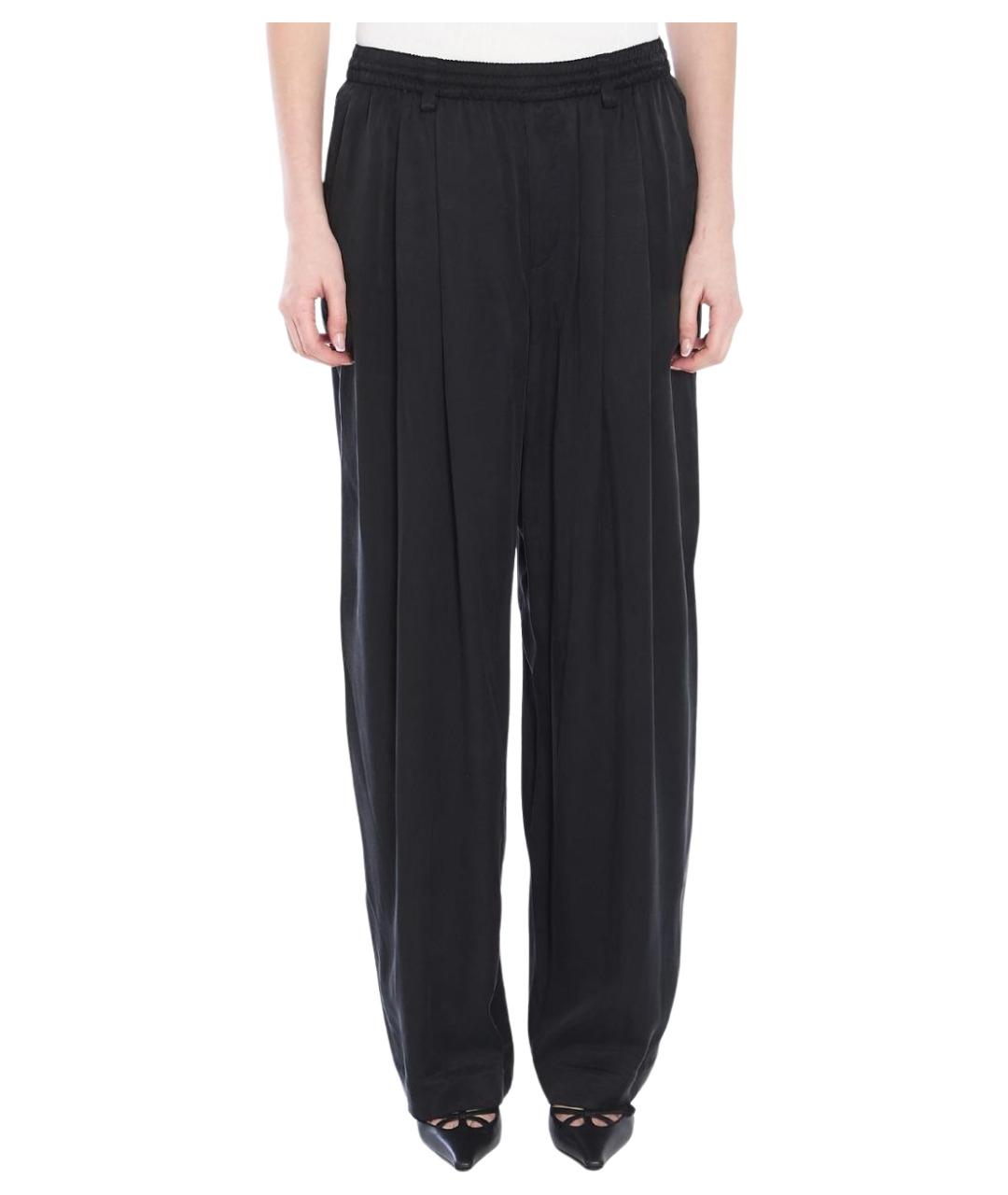 ALEXANDER WANG Черные полиэстеровые прямые брюки, фото 1