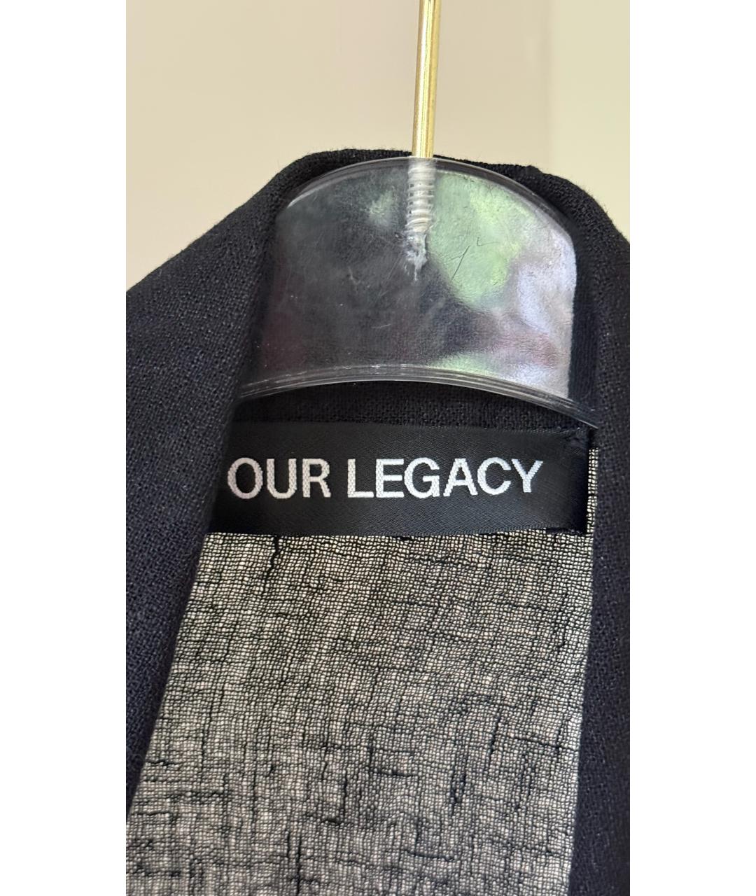 OUR LEGACY Черная льняная рубашка, фото 7