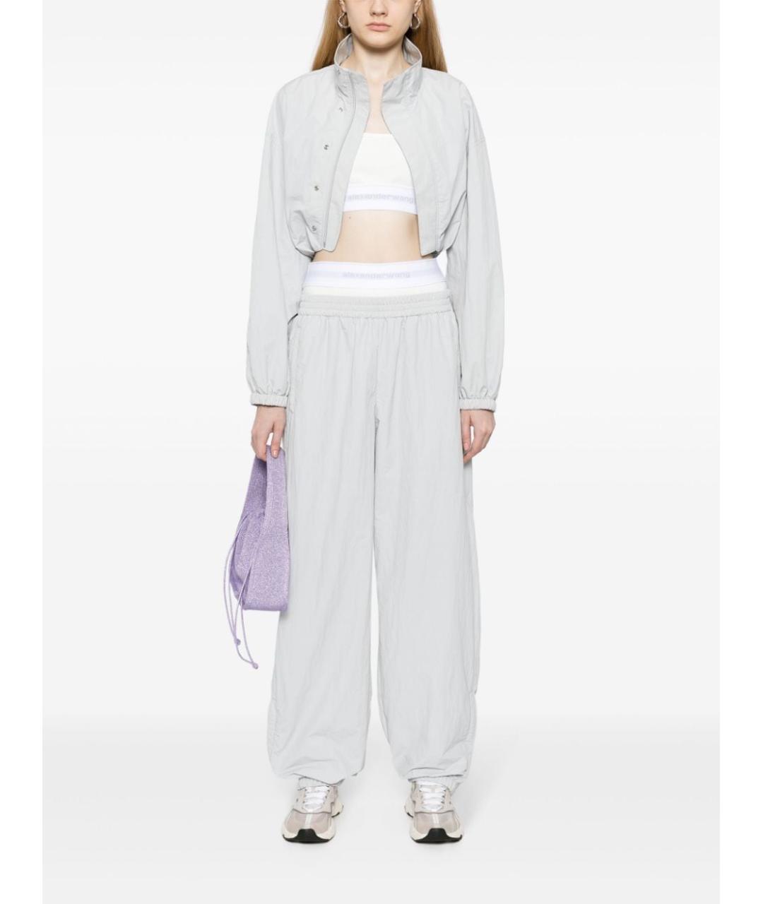 ALEXANDER WANG Серые прямые брюки, фото 2