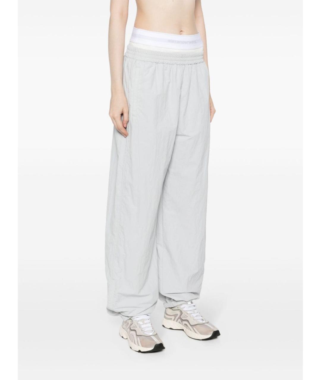 ALEXANDER WANG Серые прямые брюки, фото 3