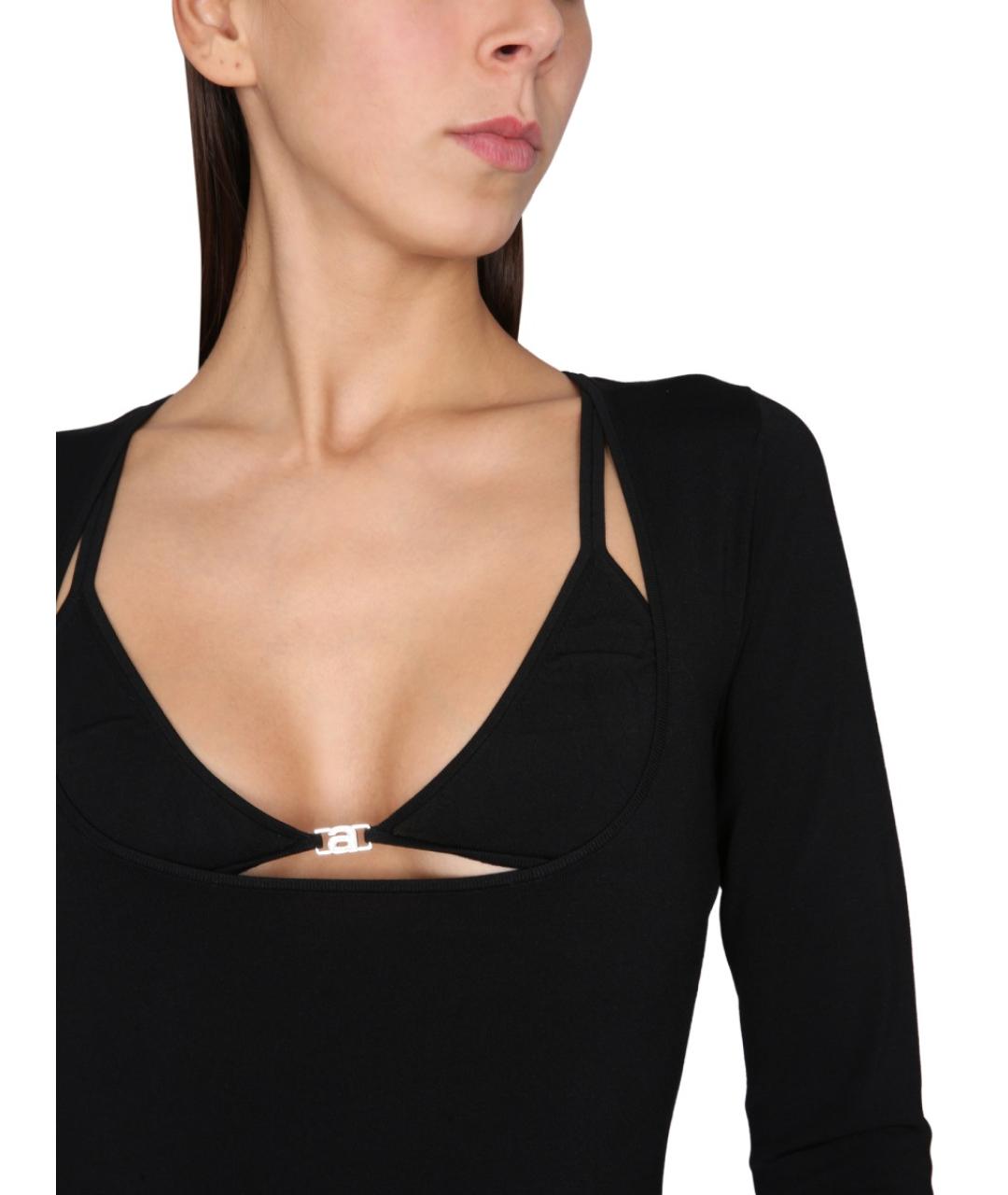 T BY ALEXANDER WANG Черное вискозное повседневное платье, фото 4