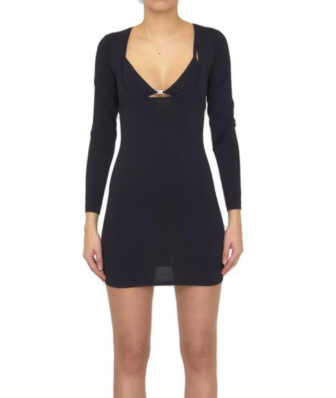 T BY ALEXANDER WANG Черное вискозное повседневное платье, фото 5