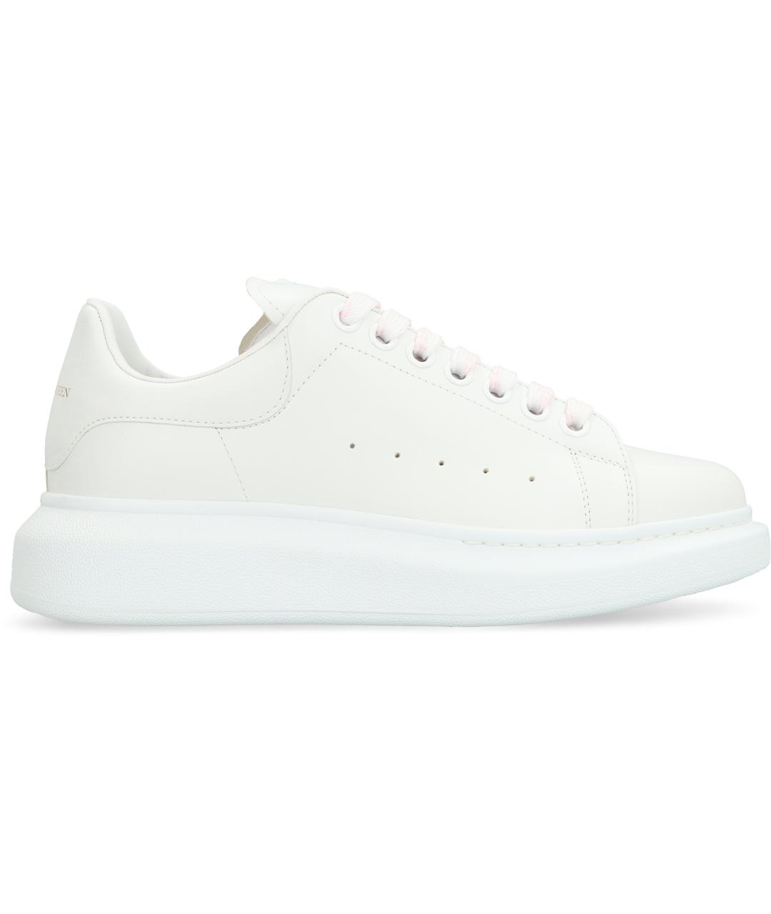 ALEXANDER MCQUEEN Белые кожаные кроссовки, фото 1