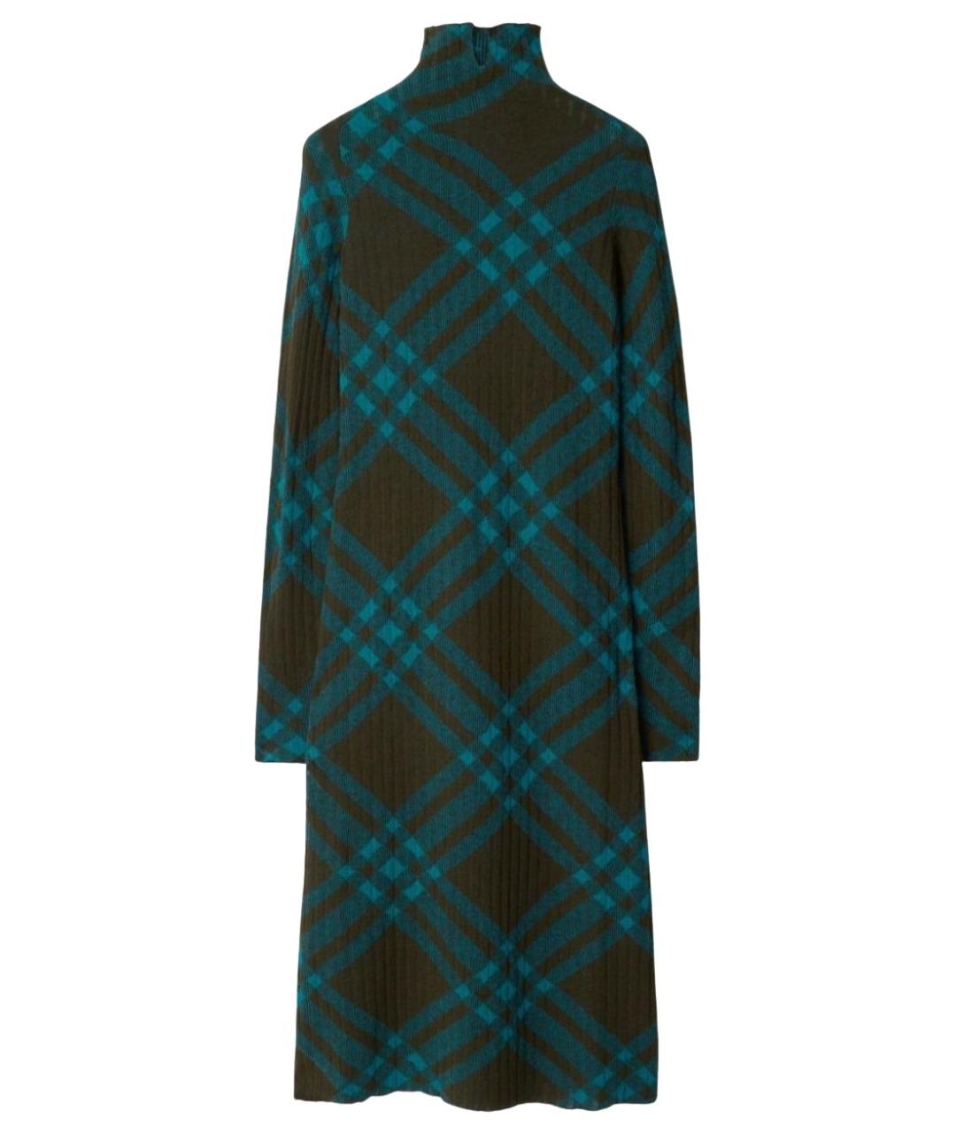BURBERRY Зеленое полиамидовое повседневное платье, фото 3