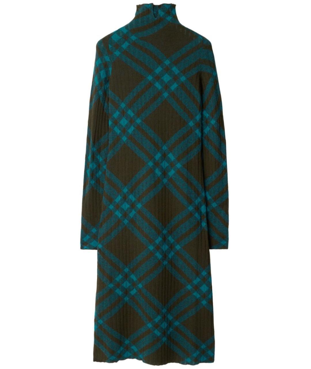 BURBERRY Зеленое полиамидовое повседневное платье, фото 1