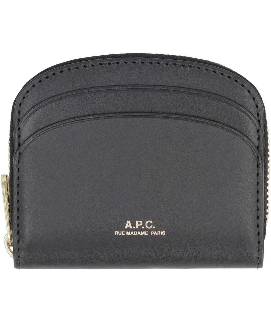 A.P.C. Черный кожаный кошелек, фото 1