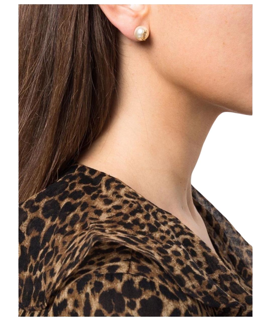 SAINT LAURENT Белые серьги, фото 2