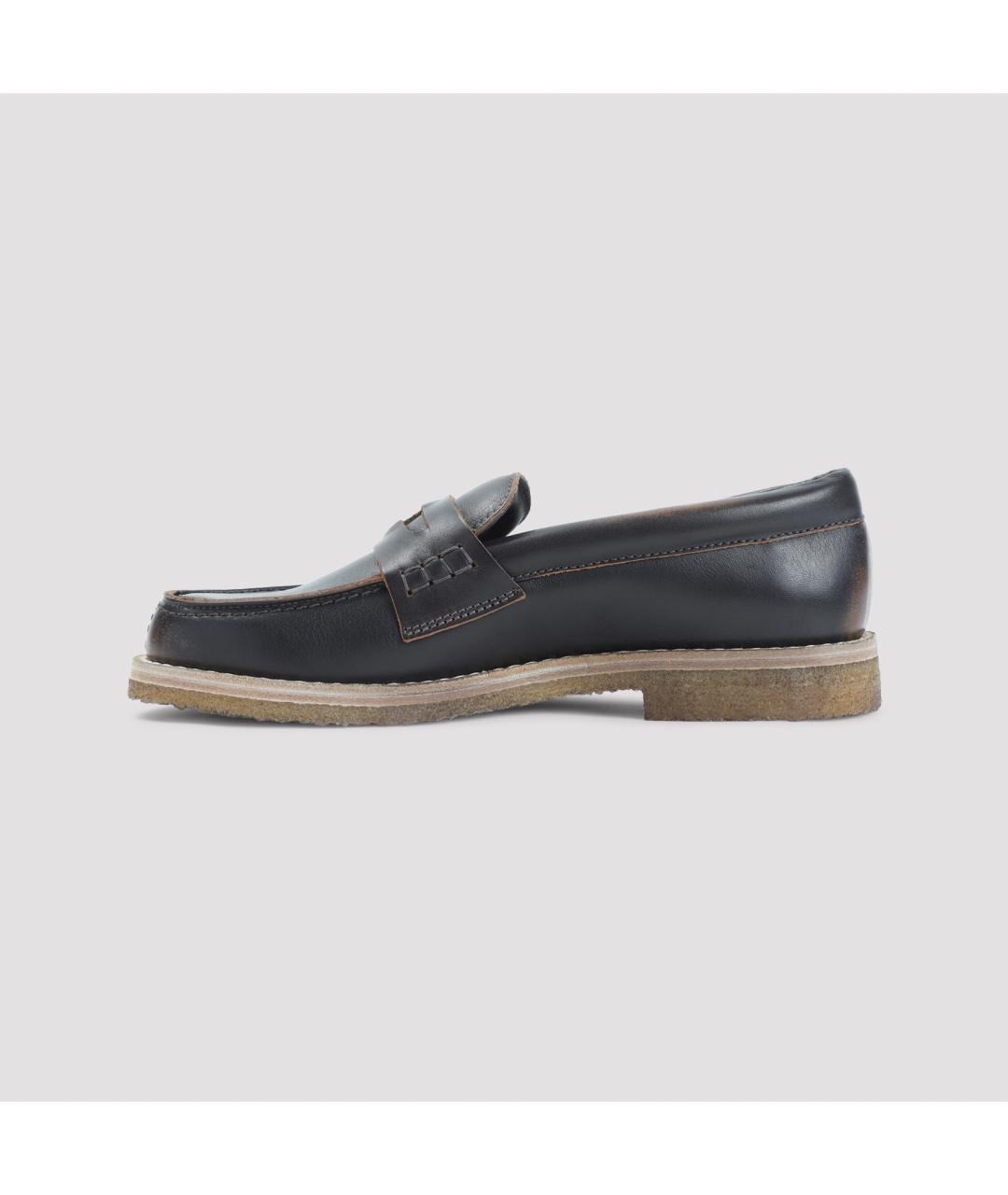 GOLDEN GOOSE Черные кожаные лоферы, фото 2
