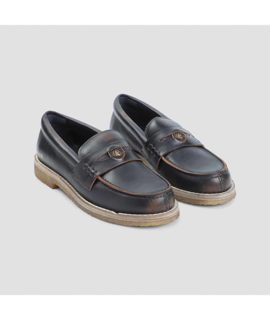 GOLDEN GOOSE Черные кожаные лоферы, фото 3
