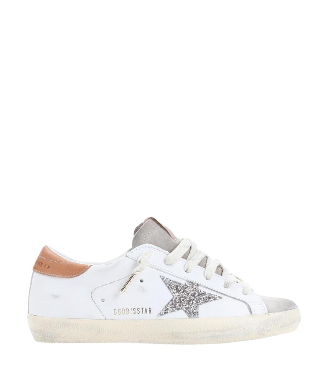 GOLDEN GOOSE Белые кожаные кеды, фото 1