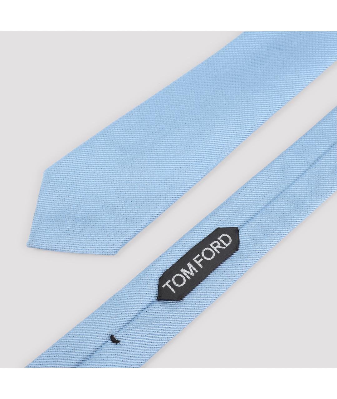 TOM FORD Голубой шелковый галстук, фото 3