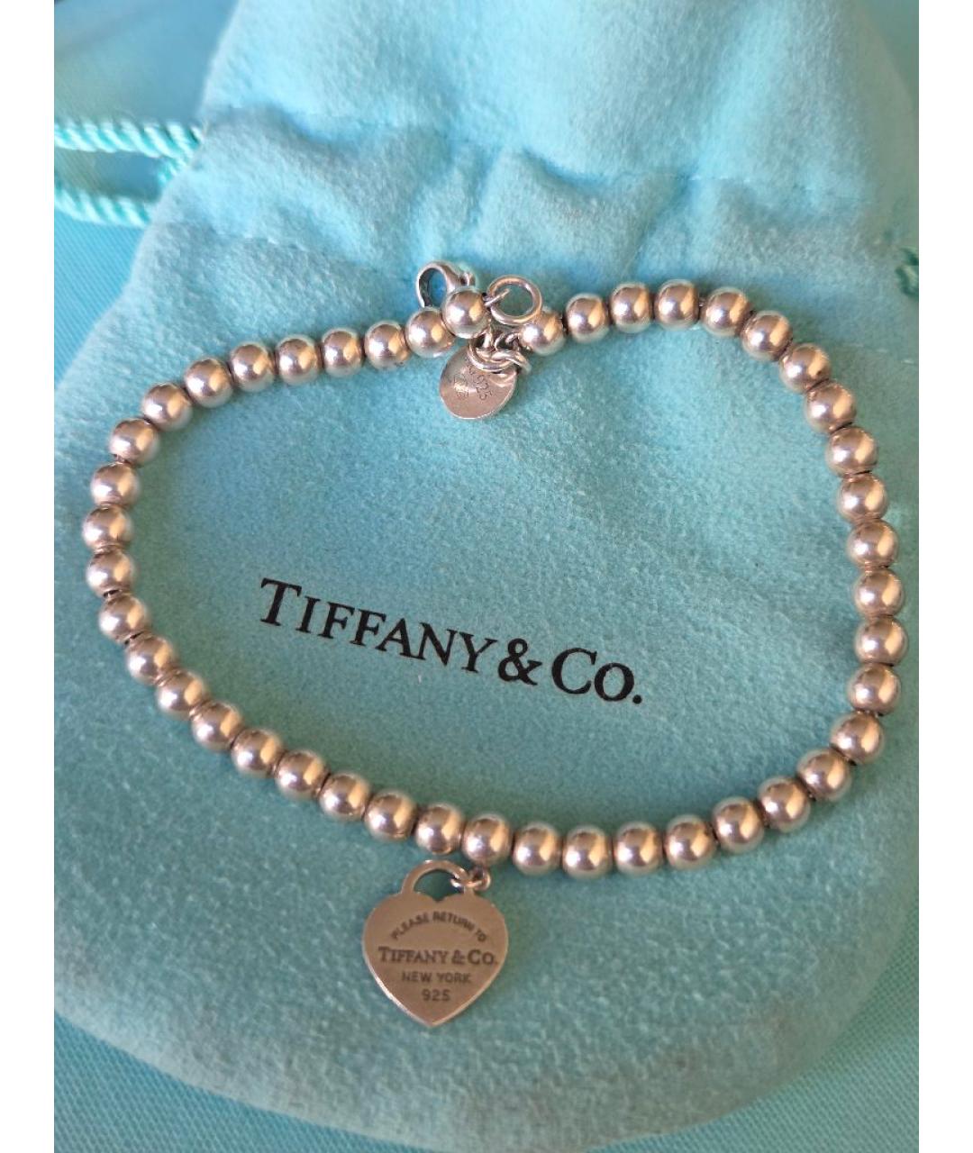 TIFFANY&CO Бирюзовый серебряный браслет, фото 7