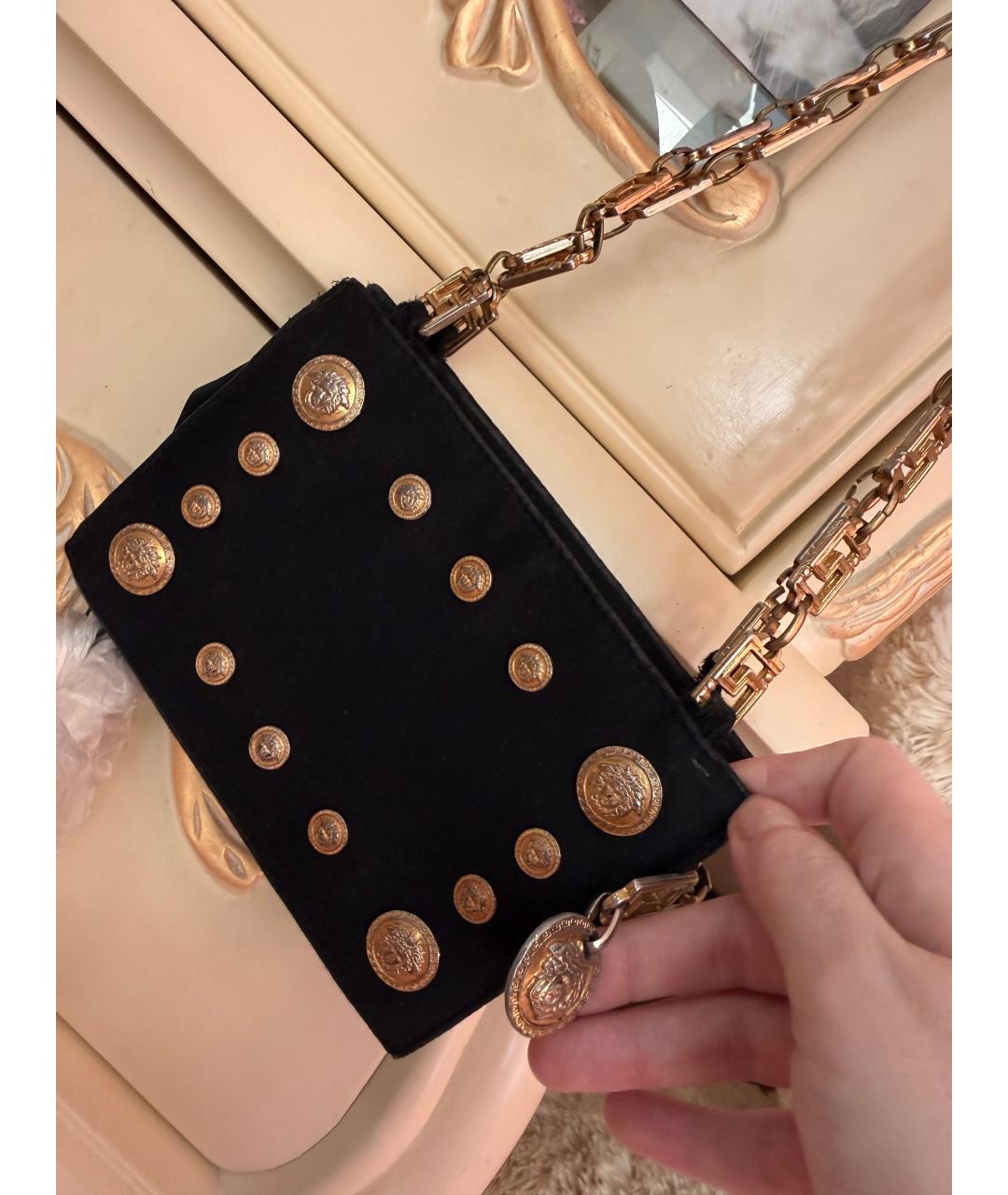 VERSACE Черная сумка через плечо, фото 4
