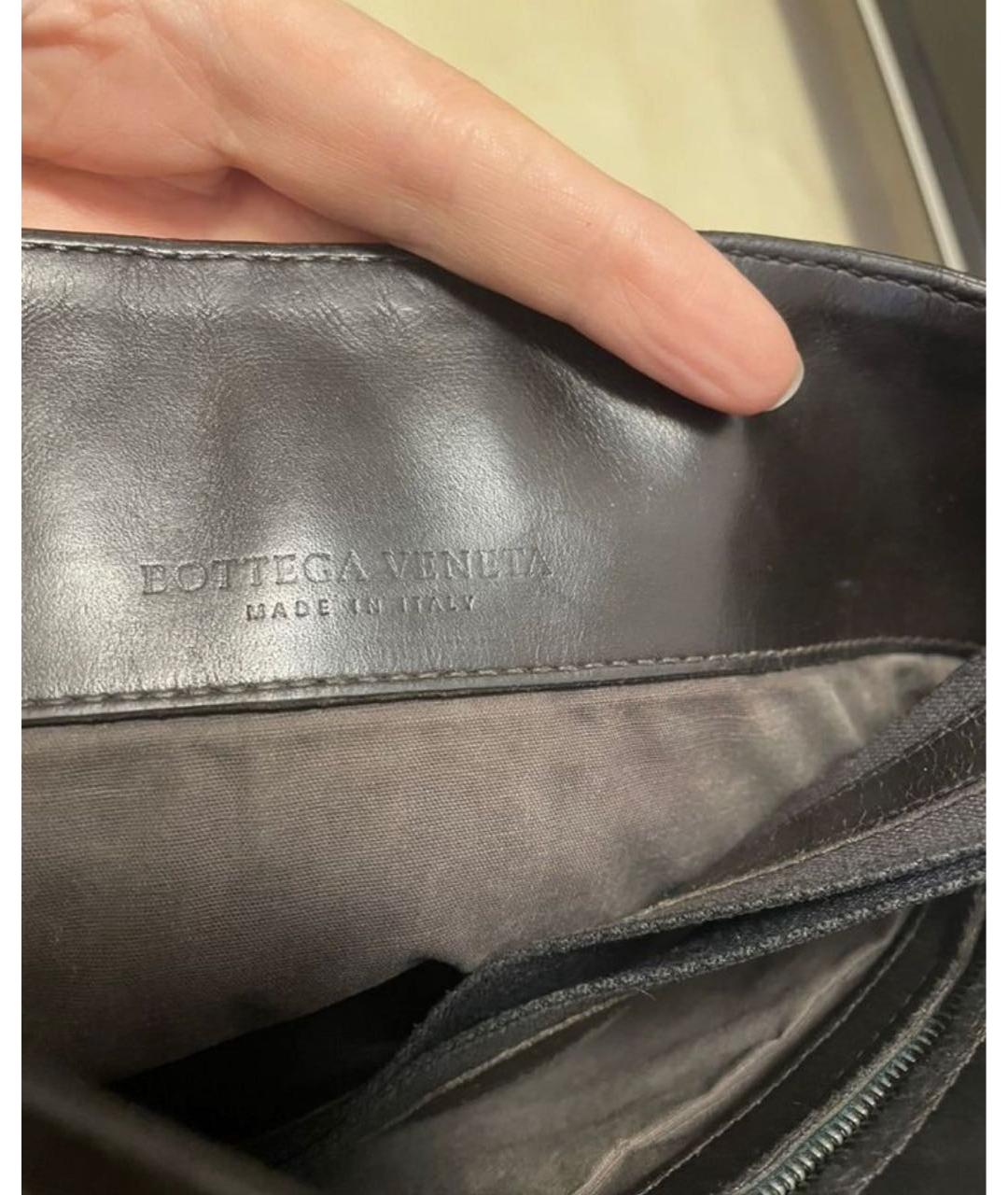 BOTTEGA VENETA Коричневая кожаная сумка на плечо, фото 5