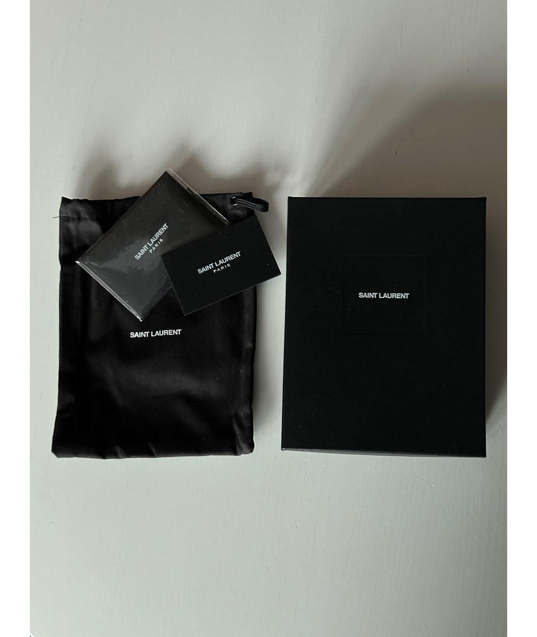 SAINT LAURENT Черный кожаный ремень, фото 4